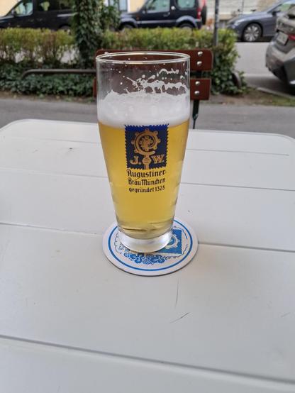 Augustiner Hell im Glas